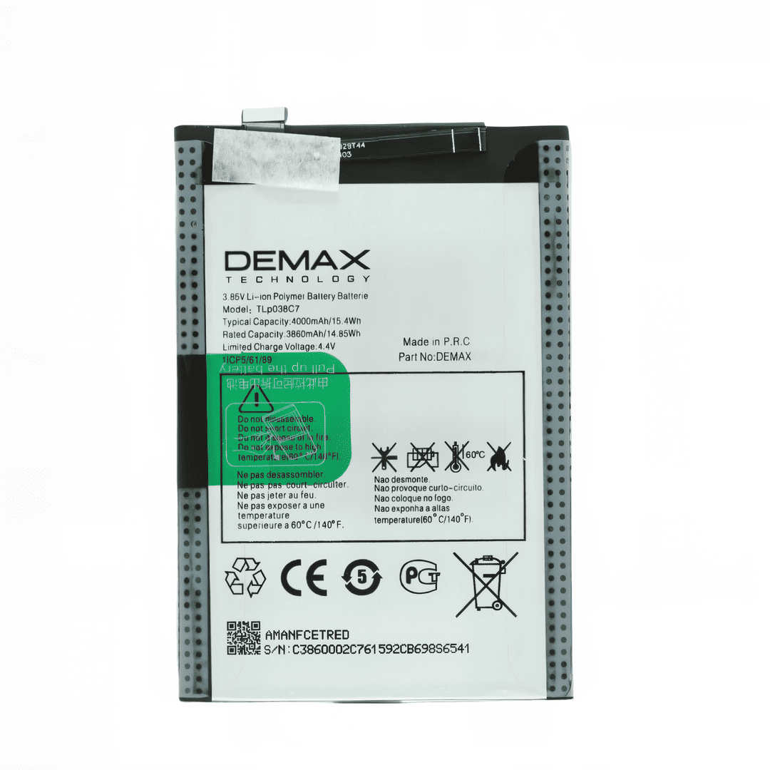 Demax Alcatel 3X 2019 Güçlendirilmiş Batarya TLP038C7 Demax Alcatel 3X 2019 Güçlendirilmiş Batarya TLP038C7