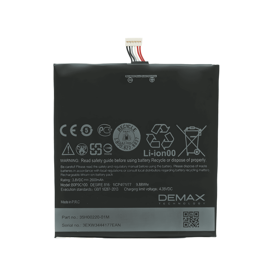 Demax HTC Disere 816 Güçlendirilmiş Batarya B0P9C100 Demax HTC Disere 816 Güçlendirilmiş Batarya B0P9C100