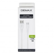 Demax D1 Type-C 1 Metre 3.0A Şarj Kablosu Demax D1 Type-C 1 Metre 3.0A Şarj Kablosu