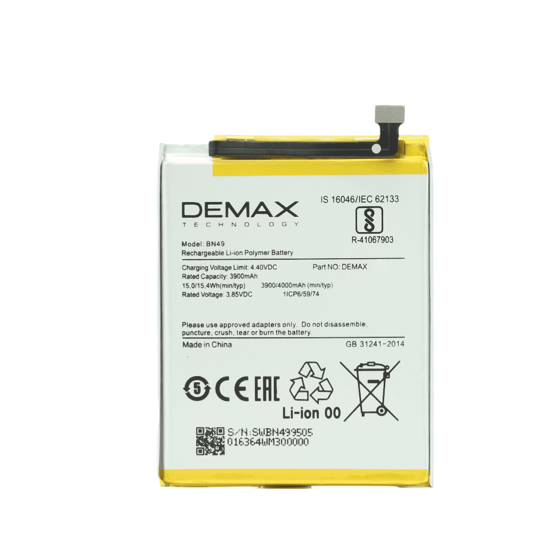 Demax Xiaomi Redmi 7A Güçlendirilmiş Batarya BN49 Demax Xiaomi Redmi 7A Güçlendirilmiş Batarya BN49