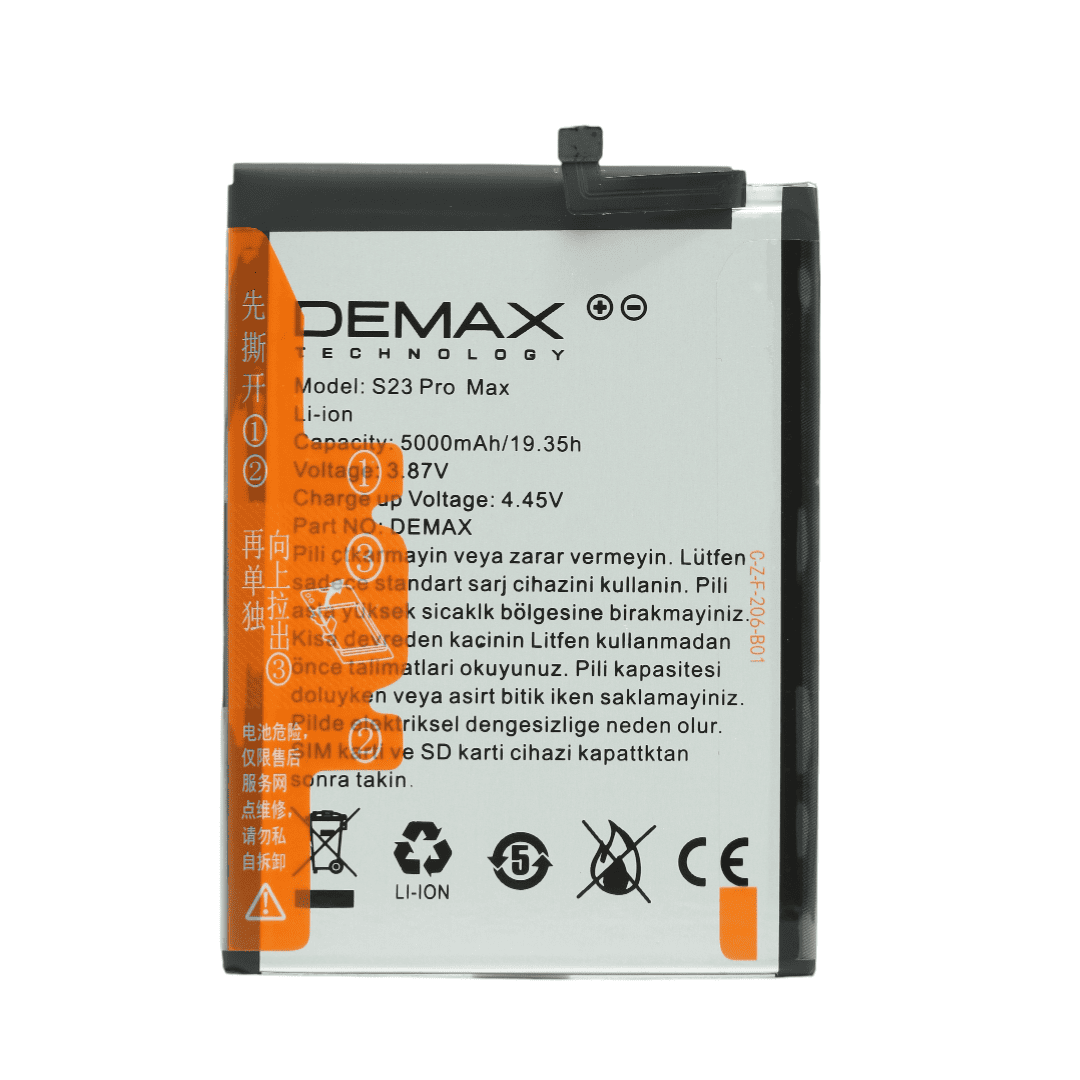 Demax Reeder S23 Pro Max Güçlendirilmiş Batarya S23ProMax Demax Reeder S23 Pro Max Güçlendirilmiş Batarya S23ProMax